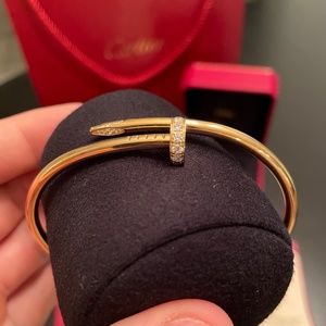 CARTIER JUSTE UN CLOU YELLOW GOLD BRACELET WITH DIAMONDS
